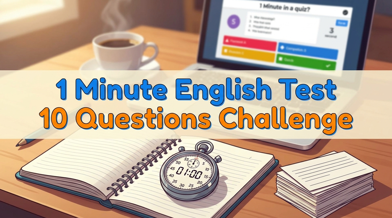 1 Minute English Test 10 Questions Challenge